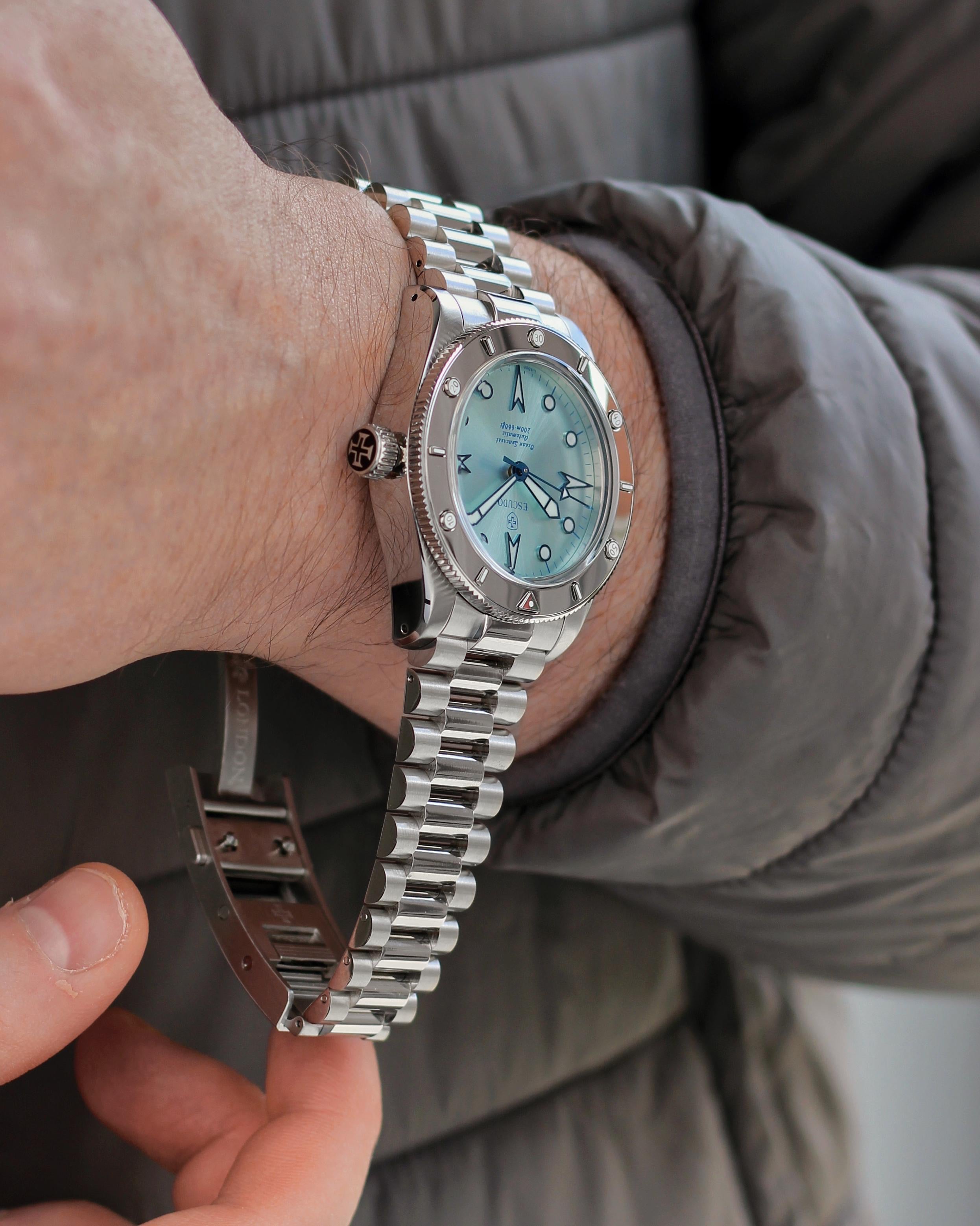 Atlantic Sky - Bracelet - 39mm (Polished Steel)