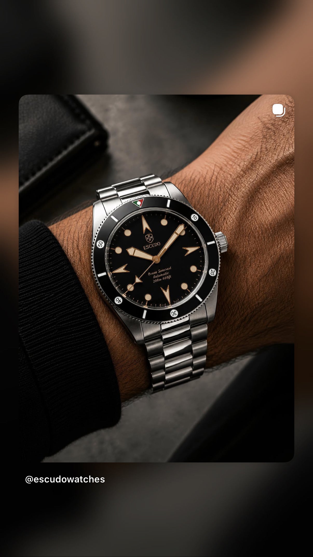 Preto Eclipse - Bracelet - 39mm