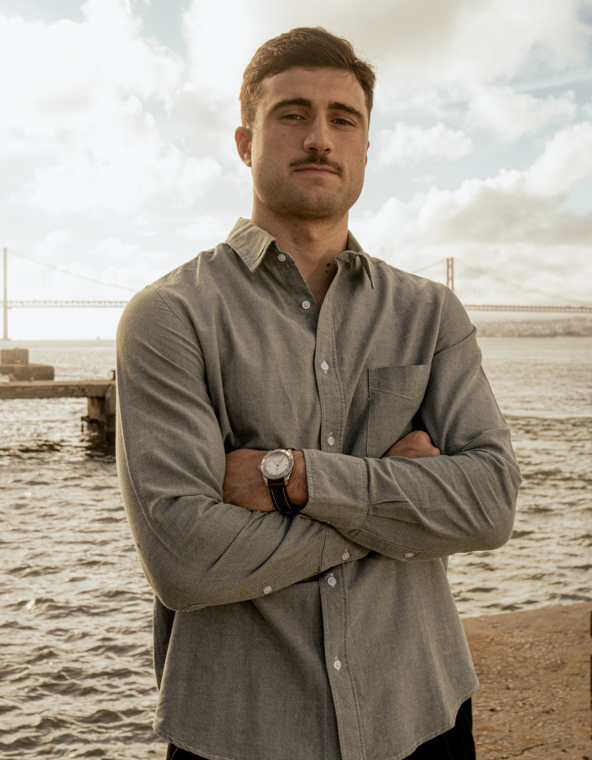 Silver Inox - Leather - 39mm