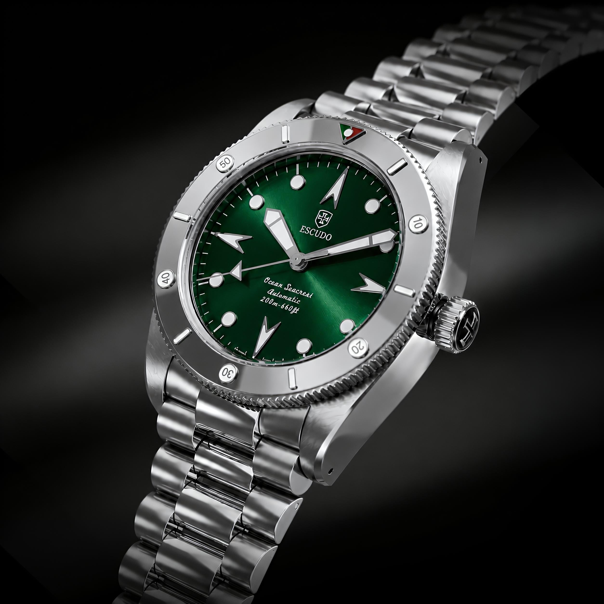 Midnight Emerald - Bracelet - 39mm (Polished Steel)