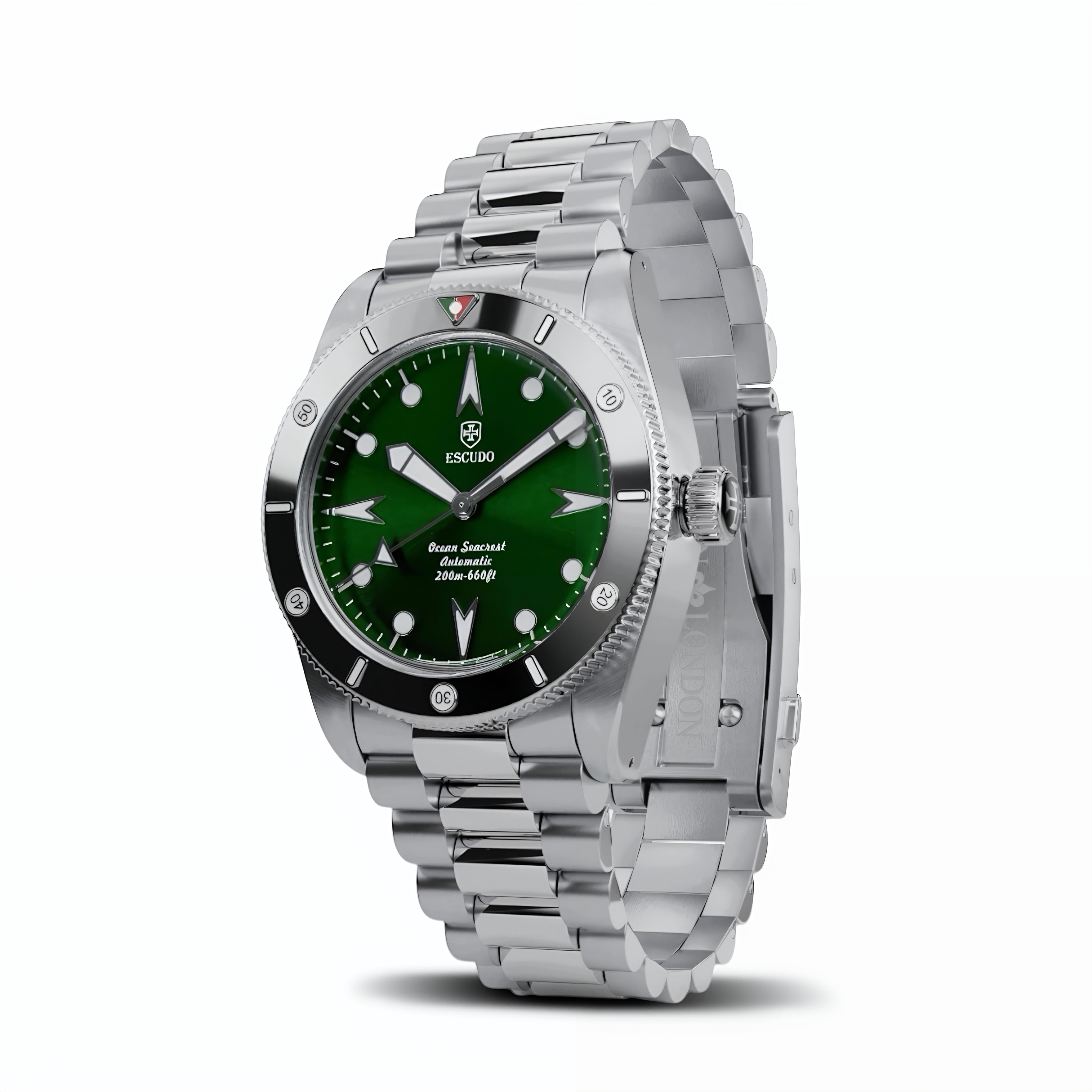 Midnight Emerald - Bracelet - 39mm (Polished Steel)