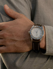 Silver Inox - Leather - 39mm